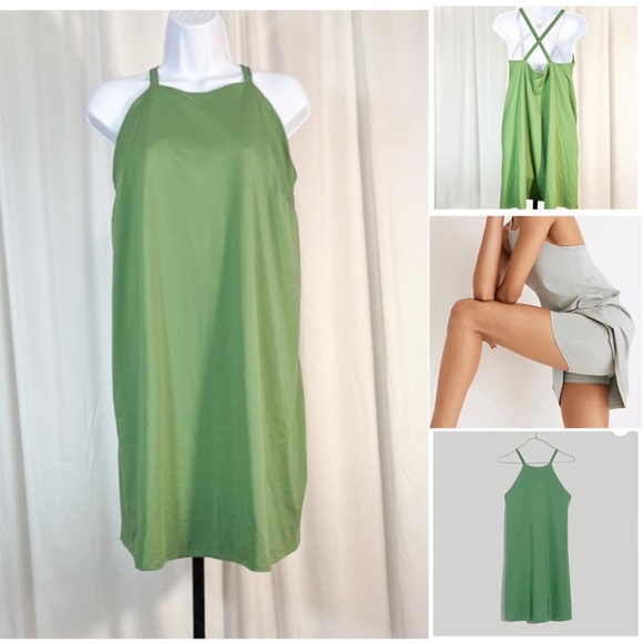 Madewell NWT Sz 1X Versailles Green Flex Fitness Dress with Built In Shorts - Picture 1 of 5